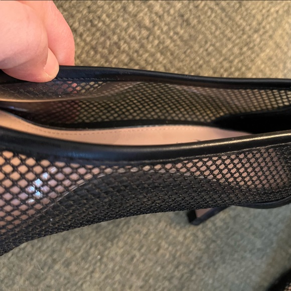 Zara Black Mesh Kitten Heel - Picture 10 of 10